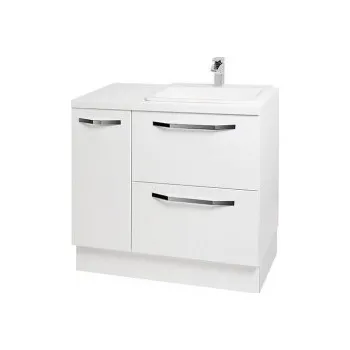 Koupelnový nábytek Krajcar PM pračkový modul s umyvadlem 114 x 91 x 51 cm umyvadlo vpravo bílá PMCV114