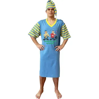 Pánská noční košile Noční košile - Pat a Mat - Dokonalý rybář - modrá Barva: Modrá, M