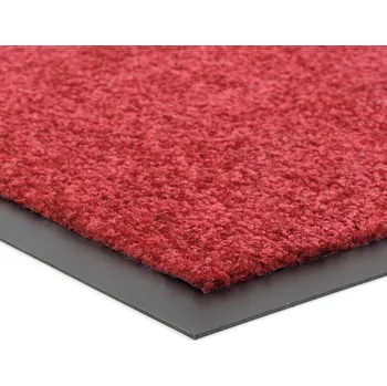 Rohožka Červená vnitřní čistící pratelná vstupní rohož FLOMA Twister - 90 x 250 x 0,8 cm