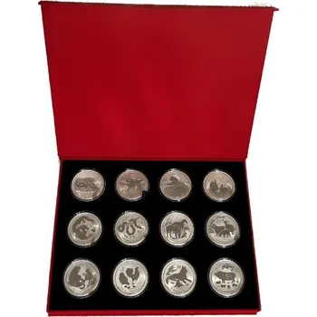 Sada stříbrných uncových investičních mincí Lunární série II