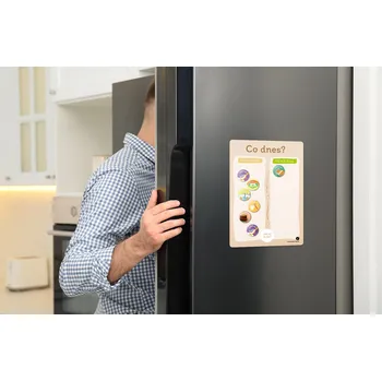 Magnetická kreslící tabulka Nalepshop Magnetický denní plánovač pro děti 21×29 cm - Co dnes? (béžový)