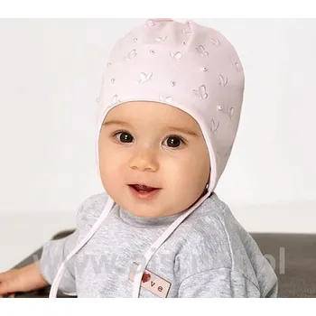 Dívčí tričko AJS 46-009 dětská čepice směs barev 36-38 cm