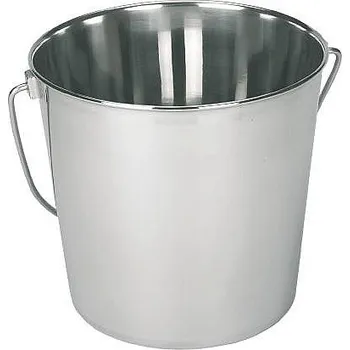 Chov hospodářského zvířete Kbelík na mléko nerezový s madlem objem 5,7 l