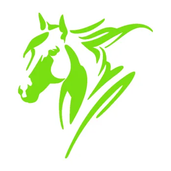 Samolepící dekorace Kůň 097 levá (04 - zelená kawasaki) SAMOLEPKA NA AUTO, NÁLEPKA, FÓLIE, POLEP, TUNING, VLASTNÍ TEXT, TISK, AUTOSAMOLEPKY.cz, POLEPY, OBRÁZEK, LOGO, 3D STICKERS