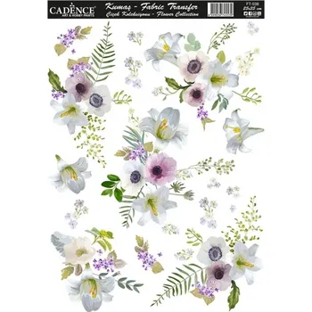 Textilní nažehlovací páska Cadence Nažehlovací nálepka 25 x 35 cm sasanky