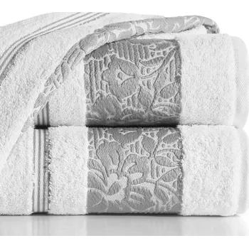 Ručník Bavlněný froté ručník s bordurou VIKI 50x90 cm, bílá, 500 gr Mybesthome