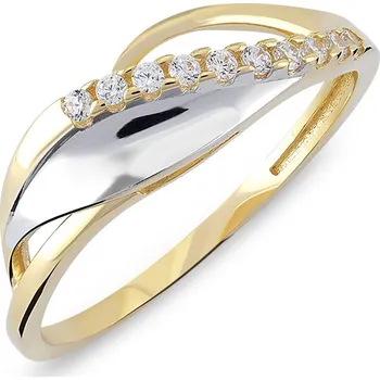 Prsten Lillian Vassago Prsten se zirkony z kombinovaného zlata LLV06-GR064 Velikost prstenu: 60