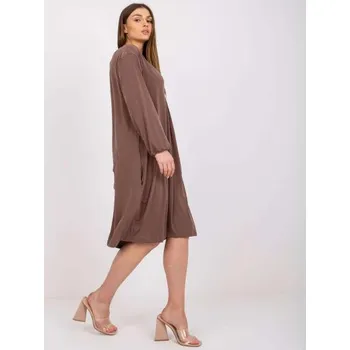 Dámské šaty Dámské šaty oversize midi RIMINI hnědé