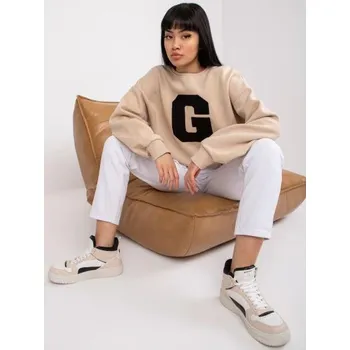 Dámská mikina Dámská mikina bavlněná oversize SEVERINE béžová