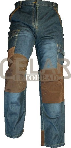 OREGON JEANS kalhoty pracovní riflové - modrá/hněd - 29