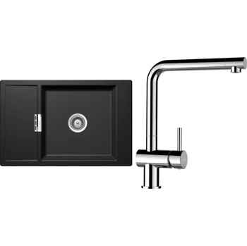 Granitový dřez Set Schock S5-8 (dřez Mono D-100XS Stone + baterie Epos Chrom)