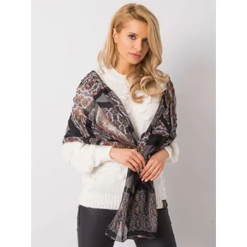 Šátek Dámský šátek vzorovaný ERNESTO černý a oranžový