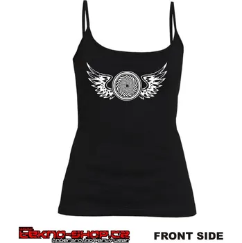 TEKNOSHOP Wings Spiral tekno tílko s potiskem dámské L červené