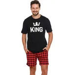 DN Nightwear Krátké pánské pyžamo King černé Velikost: M