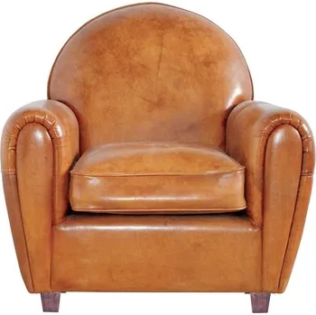 Křeslo Kožené křeslo DT21 Barva nohou: Brossé Clair, Kůže: Dark Brown