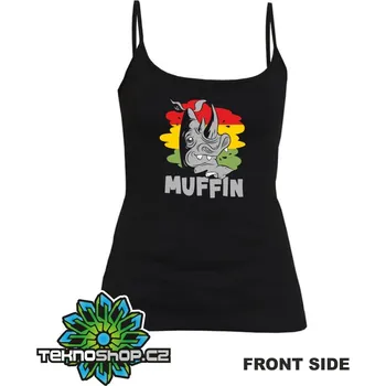TEKNOSHOP Muffin 2016 Nosorožec dnb tílko s potiskem dámské XL červené