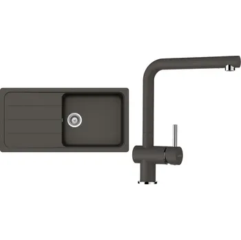 Granitový dřez Set Schock S23-3 (dřez Formhaus D-100L Asphalt + baterie Epos Asphalt)