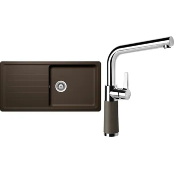 Granitový dřez Set Schock S3-6 (dřez Toledo D-100L Bronze + baterie SC-540 Bronze)