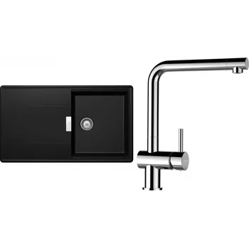 Granitový dřez Set Schock S13-8 (dřez Tia D-100 Magma + baterie Epos Chrom)