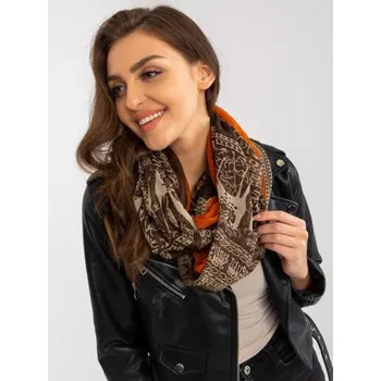 Šála Dámská šála s potiskem BRYNN hnědá