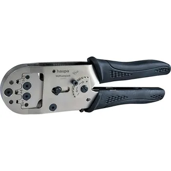 Kleště 213094 Kleště lisovací HC04 pro otevřené mosazné konektory, Haupa