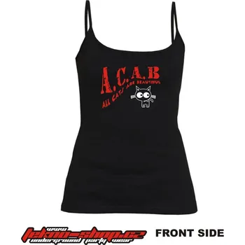 TEKNOSHOP ACAB tekno tílko s potiskem dámské M černé