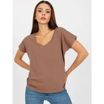 Dámské tričko Dámské tričko s kulatým výstřihem TEX tmavě béžové