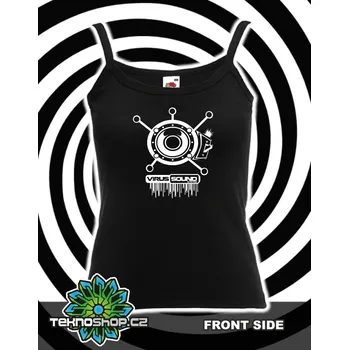TEKNOSHOP Virus Sound System Volume Up tílko s potiskem dámské M černé