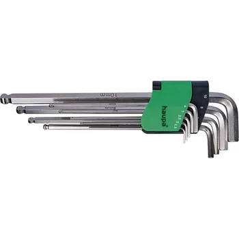 Klíč 100965 Sada imbusových klíčů, HEX, 9 ks, WS 1,5 - 10 mm, Haupa