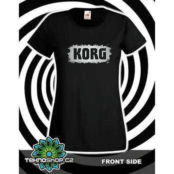 Dámské tričko TEKNOSHOP Korg tekno tričko s potiskem dámské L modré
