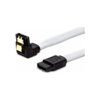 Kabel do PC Savio Sata III kabel Savio Gak-03 0,3 m, bílý, úhlový, zlatý snap