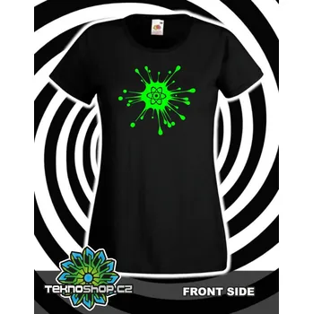 Dámské tričko TEKNOSHOP Atom tekno tričko s potiskem dámské M černé