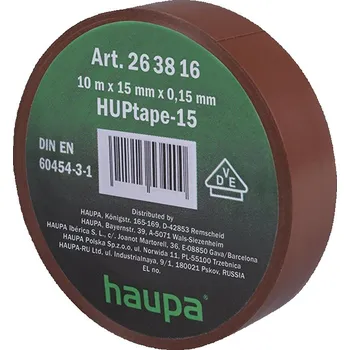 Izolační páska 263816 Páska izolační PVC 15 mm x 10 m, hnědá, Haupa