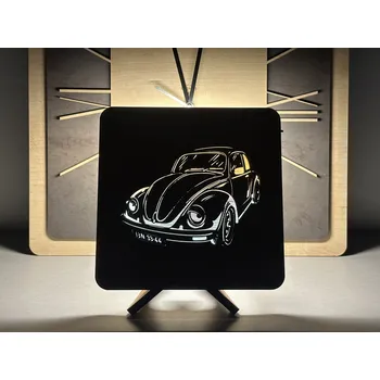 Lampička Li-Go "WV brouk" lampa 19x19cm provedení povrchu: dub