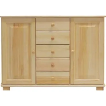 Nábytek ImportWorld Komoda Gizela - v85 x š118 x h42 cm (Barva dřeva: Ořech)