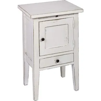 Noční stolek Noční stolek D572 Patina povrchu: Antiquaire, Barva povrchu nábytku: Blanc