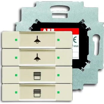 2CKA006117A0222 Prvek ovládací 4-násobný se sběrnicovou spojkou, slonová kost, ABB