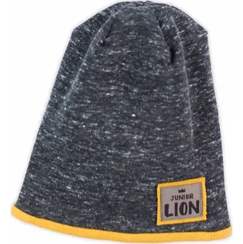 Dupačky Kojenecká čepička Nicol Prince Lion melírovaná šedá, vel. 56/62