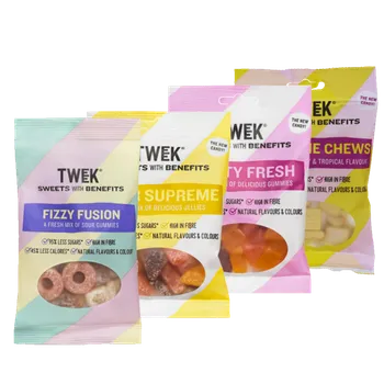 Hotové jídlo Twek želatinové bonbóny Smoothie Chews - 70g