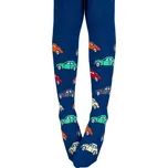 Vzorované chlapecké punčocháče WOLA BAREVNÁ AUTA modré Velikost: 92-98