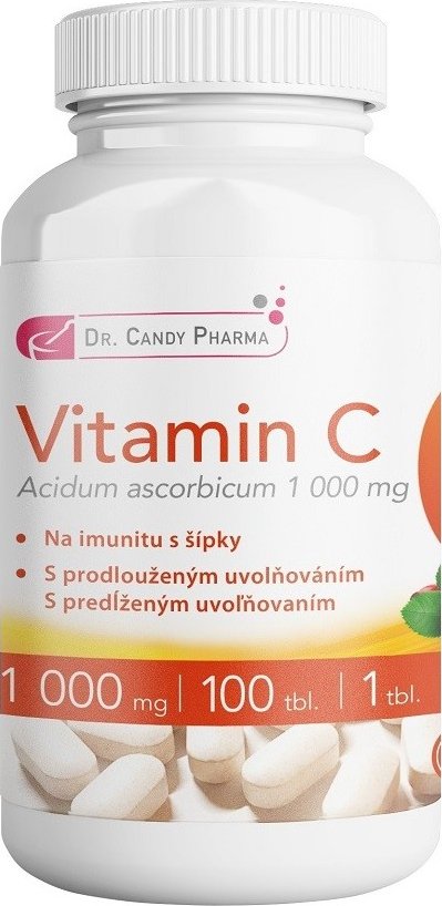 Dr Candy Pharma Vitamin C Akut 1000 mg 100 tbl od 153 Kč Zbozi cz