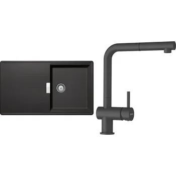 Granitový dřez Set Schock S13-2 (dřez Tia D-100 Stone + baterie Epos.120 Stone)