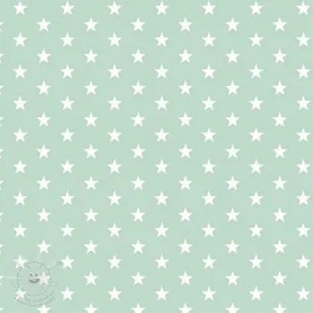Bavlněná látka Petit stars mint