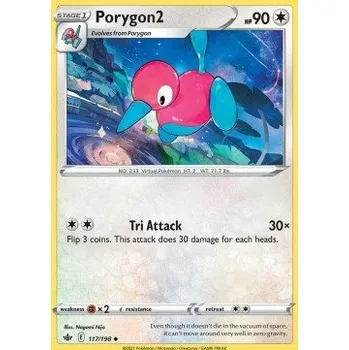Volný čas Pokémon CRE 117/198 Porygon2 - Chilling Reign Stav: Near Mint, Verze: REVERSE HOLO