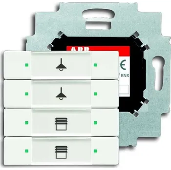 2CKA006117A0230 Prvek ovládací 4-násobný se sběrnicovou spojkou, mechová bílá, ABB