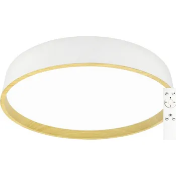LED stropní svítidlo Top Light Dekor 50B RC 60 W 6000 lm 3000-6500 K bílé/světlé dřevo s dálkovým ovládáním