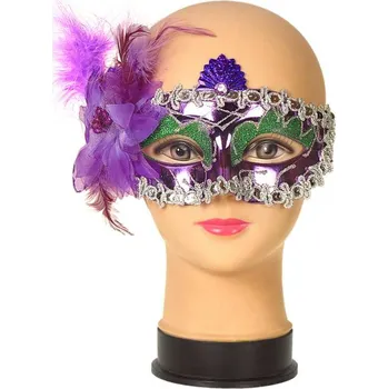 Karnevalová maska Škraboška fialová Karnevalová maska (Maska na karneval)