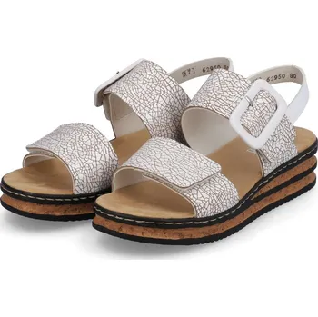 Dámské sandále Dámské syntetické sandálky 62950-80 Rieker bílé Barva: weiss, Velikost: 41