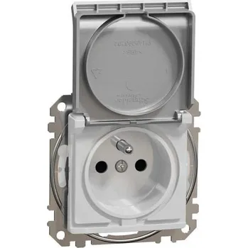 Elektrická zásuvka SDD213013 Zásuvka šroubová, 230V, 16A, IP44, aluminium, Schneider