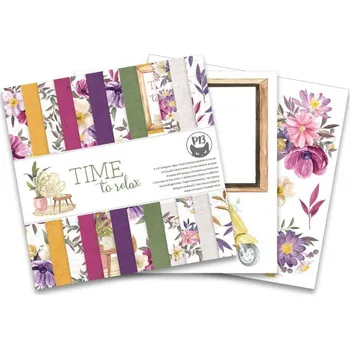 Blok P13 Blok scrapbookových papírů Time to relax 15x15cm